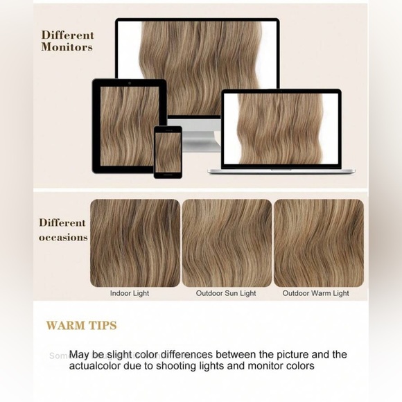 Voluminazing Clip In Hair Extensions 20 In Long Wavy hair Clip Ins Dark Blonde - Picture 8 of 9